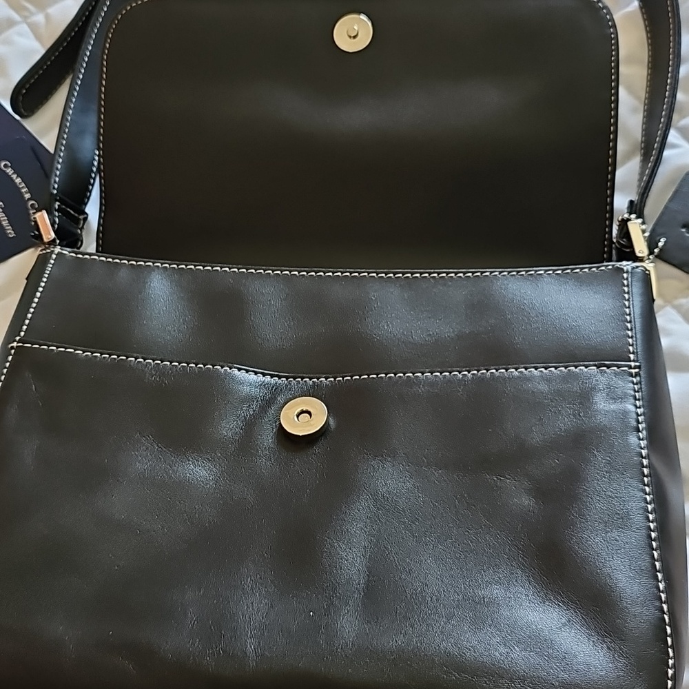 Charter Club Leather Crossbody Purse - Picture 9 of 11